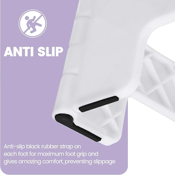 9" Folding Step Stool, Non-Slip Surface Stool for Kids, Dot White | Heavy Duty Foldable Stools, Lightweight, Holds 300 lb, for Toddler Kitchen Bathroom Bedroom Outdoor, Collapsible with Handle - Image 8