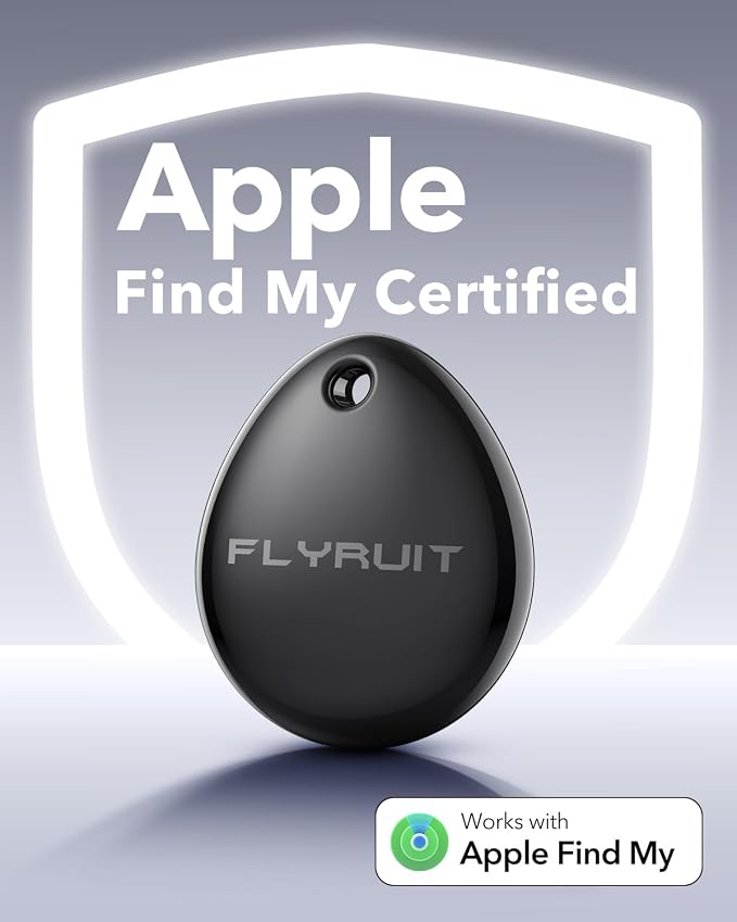Air Tracker Tags-1 Pack for Apple Find My, iOS Only, Official MFi Certified | Smart Bluetooth Key Finder, Tracking Device for Iphone, Mini Finder Locator for Key, Backpack, Wallet, Bags, eBike, Travel - Image 2