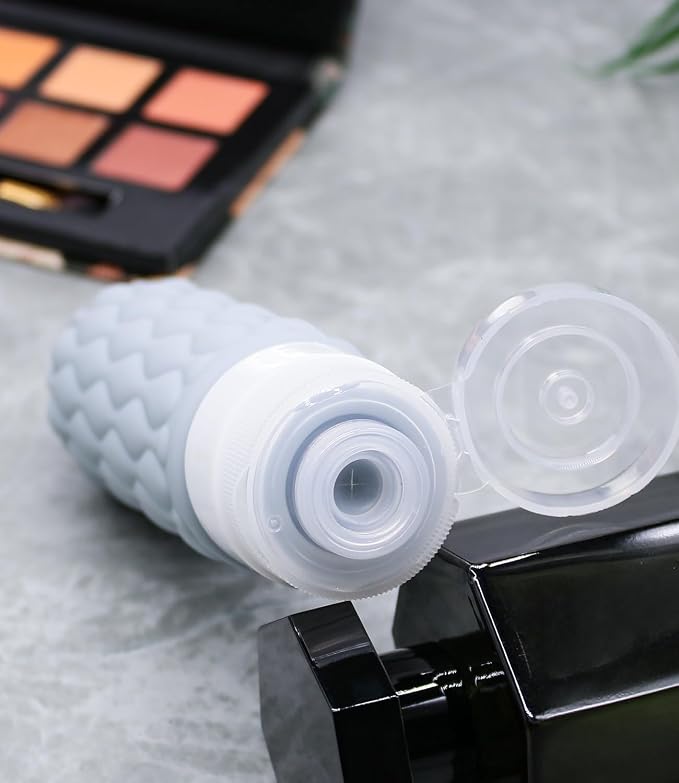3.4oz Silicone Travel Bottles for Toiletries Refillable Liquid Accessories | for Shampoo and Conditioner, TSA Approved Leakproof Squeeze Bottles Travel-friendly with Labels/Clear Bag - Image 3