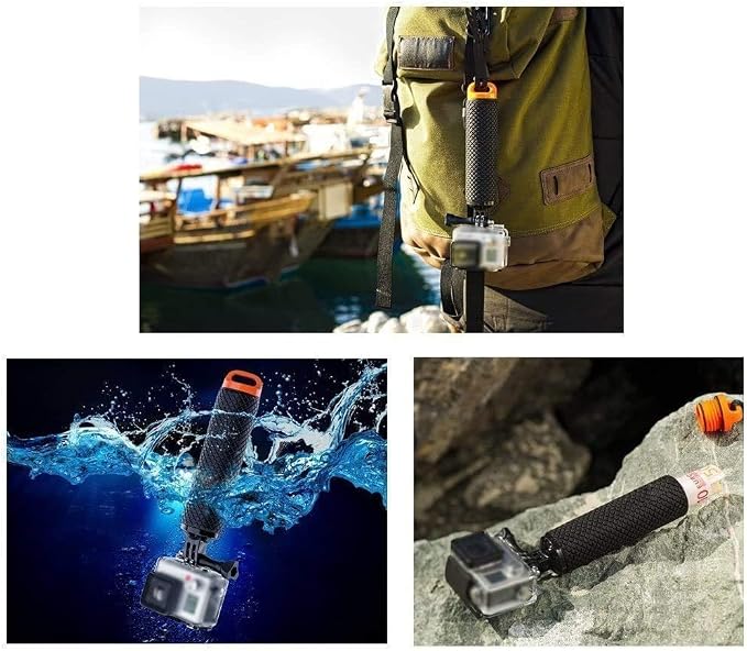 Handler Floating Grip Underwater Stick Pole for Action Camera Orange - Image 5