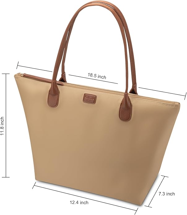GAYI URBAN Nylon Tote Bag for Women, Large Foldable Weekend Hobo Purses for Women, Shoulder Tote Handbags with Zipper | Nylon - Image 4