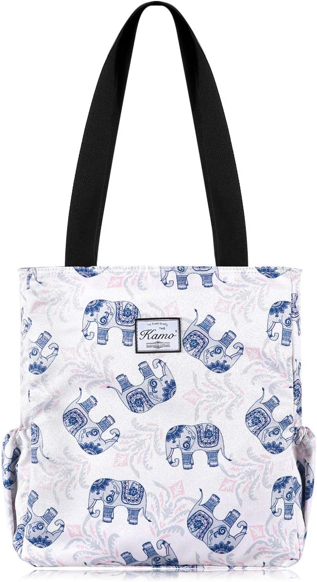 KAMO Floral Tote Bag - Waterproof Lightweight Handbags Travel Shoulder Bag for Hiking Yoga Gym Swimming Travel Beach by KAMO