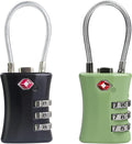 Luggage Locks TSA Approved, Airplane Travel Essentials, TSA Locks for Luggage, Suitcase, Anti Theft Small Padlock Combination, Mini Cable Padlock for Backpack, Bag Zipper, Case, Tool Box by SpecializeinCombinationLock