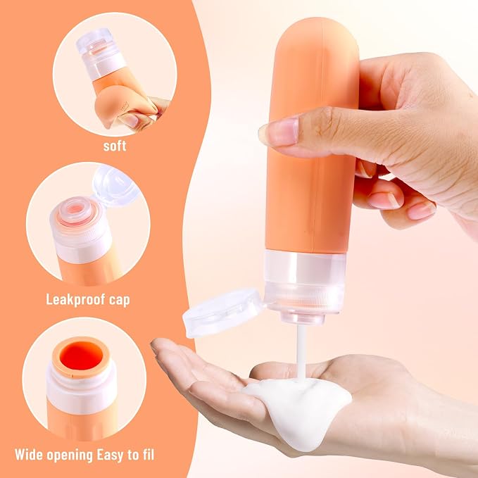 Travel Bottles for Toiletries 18Pack Containers Travel Size Toiletries | TSA Approved BPA Free Leak Proof Refillable Liqus Shampoo Air Travel Flights Vacation Getaways Colored - Image 4
