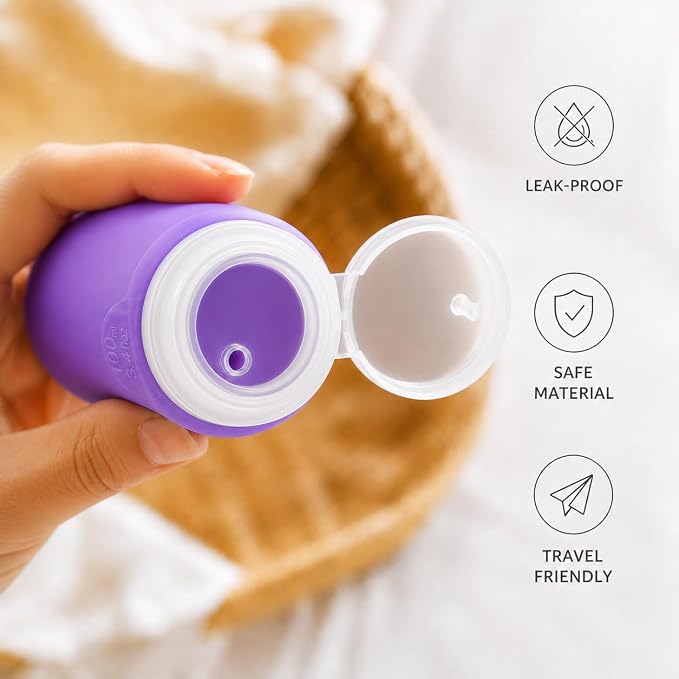 INSFIT Travel Bottles for Toiletries, TSA Approved 3oz Travel Size Containers, BPA Free Leak Proof Squeezable Silicone Tubes for Shampoo Conditioner Lotion Body Wash with Labels - Image 4