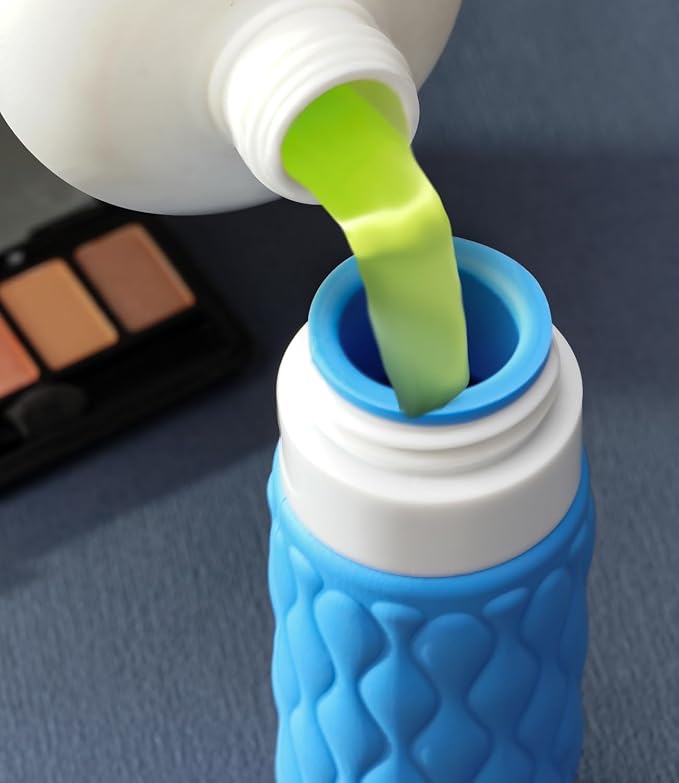 3.4oz Silicone Travel Bottles for Toiletries Refillable Liquid Accessories | for Shampoo and Conditioner, TSA Approved Leakproof Squeeze Bottles Travel-friendly with Labels/Clear Bag - Image 3