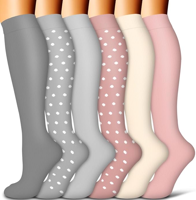 COOLOVER Copper Compression Socks for Women and Men(6 Pairs)-Best Support for Running, Athletic, Travel by COOLOVER