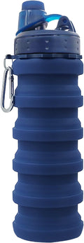 Collapsible Water Bottles Travel water bottle Sports Portable Sport Water Bottle Reusable Water Bottles comes with mountaineering Buckle 500ml silicone Water-proof camping water bottle by YCTMALL