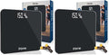 iHome Digital Scale, Bathroom Scale, Batteries Included, Bathroom Scales for Weight, (Black) (Pack of 2) by iHome