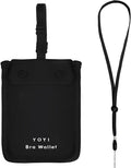 YOYI YOYI RFID Blocking Bra Wallet Neck Strap Hidden Pocket Cash Card | Skin-friendly fabric so thin it disappears inside your bra, RFID blocking keeps cards and cash secure from theft on the go by YOYIYOYI
