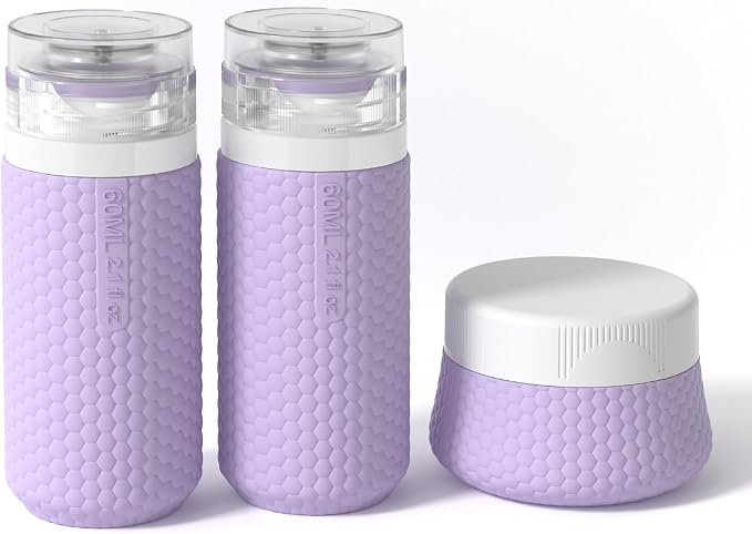 Travel Bottles for Toiletries, TSA Approved 2oz Leak Proof Travel Size Liquid Containers, BPA Free Refillable Silicone Squeeze Bottles for Shampoo Lotion and Conditioner (4 Pack) - Image 7