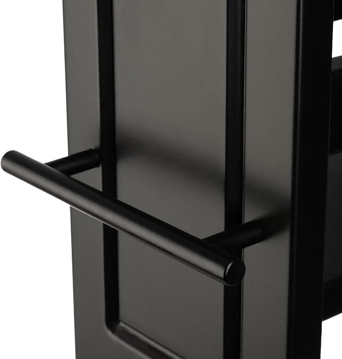 Lavish Home 3 Tier Slim Utility Rolling Storage Cart, Black, 25”W x 5.7”D | Narrow Rolling Cart Storage Organizer with Handle and Wheels for Bathroom, Laundry Room, and Kitchen, Pull-Out Home Organizer - Image 11