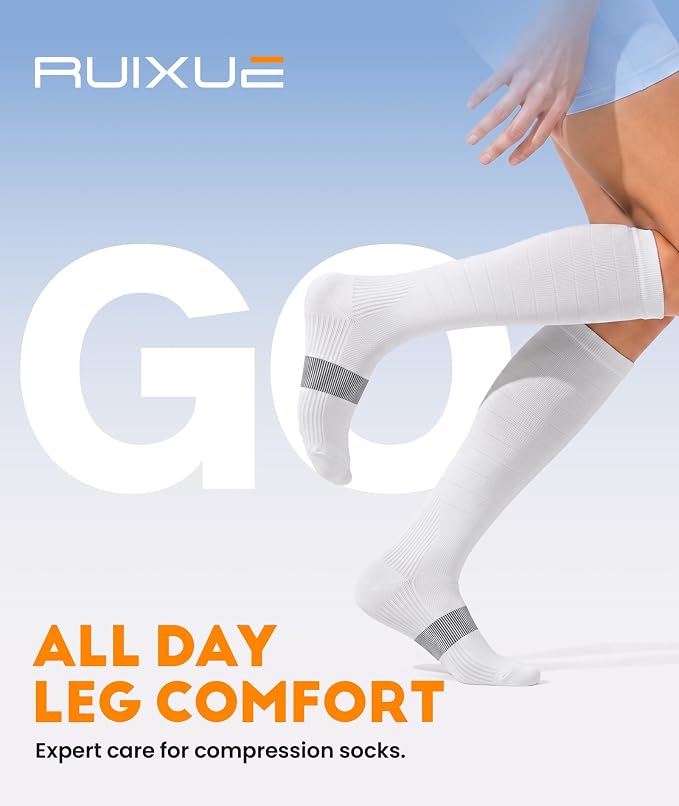 RUIXUE Compression Socks Women Men, All-Day Comfort 20-30mmHg Circulation Support for Nurse Travel Flying Daily Running Sports Use - Image 6