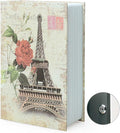 Small Sized Diversion Book Safe Storage Box, Dictionary Secret Safe Can with Security Combination Lock/Key, Diversion Book Hidden Safe (Key, Paris) by PACOLO