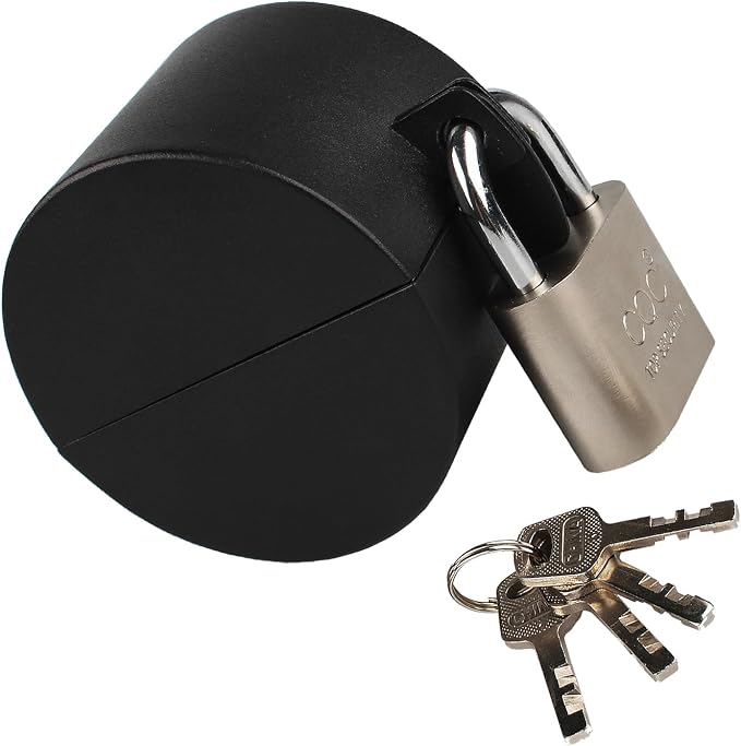 Door Knob Lockout Device with Padlock,Cover to Disable The Doorknob, Prevents Turning of Door Knob and Access to Keyhole, Prevents Operating The Knob,Black - Image 5
