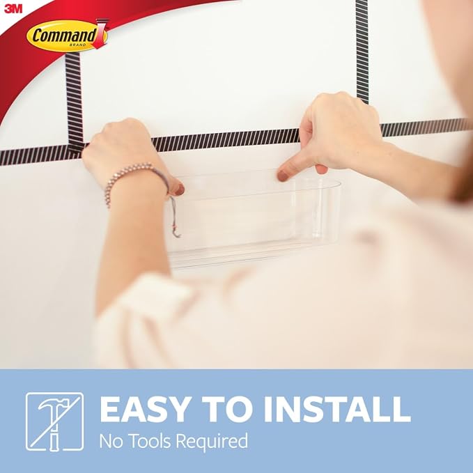 Command Large Caddy, Holds up to 4 lb, 8.6" x 3.1" x 3", 1 Caddy with 4 Strips, Damage-Free Organization Wall Mount to Cabinet, Kitchen, Pantry, Closet, or Under Sink - Image 4