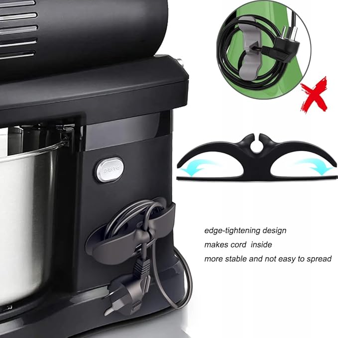 SisBroo Cord Organizer for Appliances, 10PCS Kitchen Appliance Cord Winder Cable Organizer, Cord Holder Cord Wrapper for Appliances Stick on Pressure Cooker, Mixer, Blender, Coffee Maker, Air Fryer - Image 5