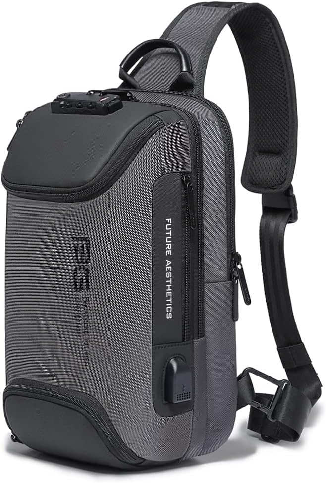 BANGE Men's Sling Backpack - Waterproof Crossbody Bag, Multi-Purpose Shoulder Bag by BANGE