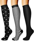 3 Pack Medical Compression Sock-Compression Sock For Women and Men Circulation -Best for Running,Nursing,Athletic Sports by LaiteHebe