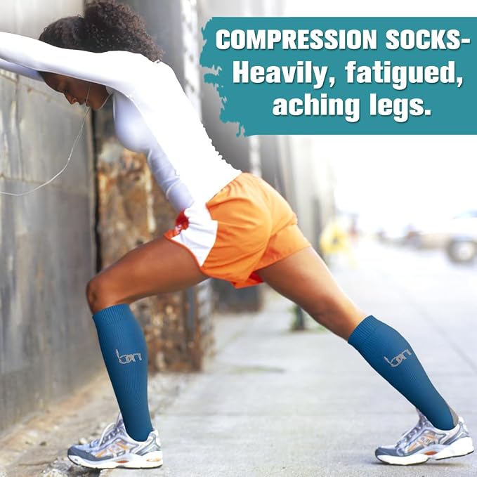 Compression Socks for Women & Men Circulation(6 pairs)-Graduated Supports Socks for Running, Athletic Sports - Image 3