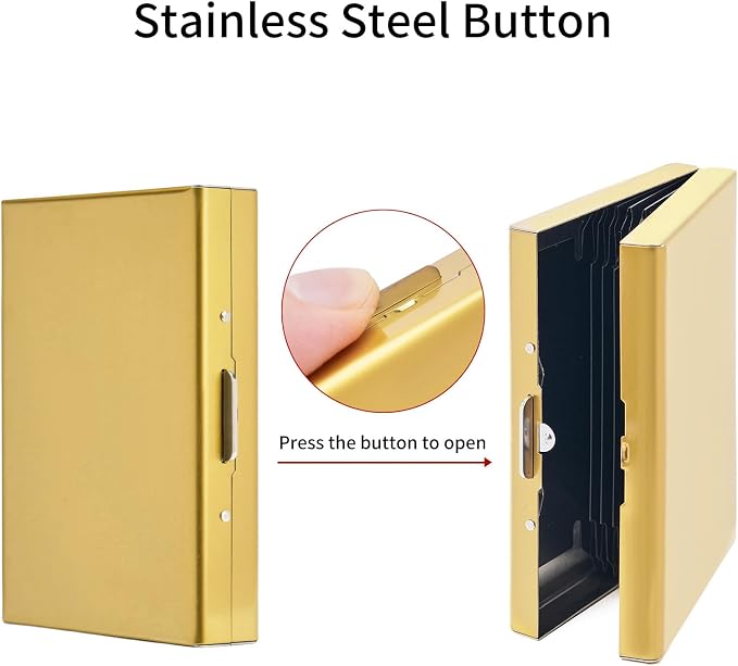 Credit Card Holder Wallet Stainless Steel Card Case RFID Blocking Business Card Holder Protector for Women Men - Image 4