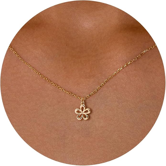 Gold Necklace for Women, Dainty Charm Pendant Necklace Jewelry Gift | 14K Gold Plated, Cute, Delicate, Adults, Non Tarnish, Hypoallergenic, Accessories by GUOKEJEWELRY