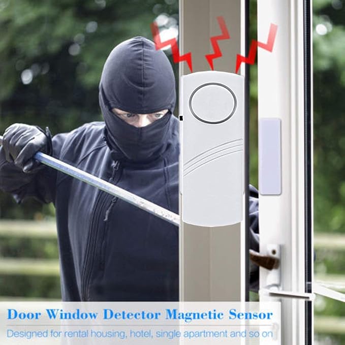 Personal Security Window & Door Alarm Bell | Wireless Sensor Door Window Burglar Alarm | Pack of 24 - Image 2