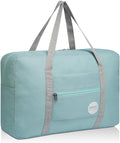 WANDF Foldable Travel Duffel Bag Luggage Sports Gym Water Resistant Nylon (Mint Green) | 18x14x8 inches, Airline Underseat Aprroved, Weekend Overnight Trips, Lightweight Packable by WANDF