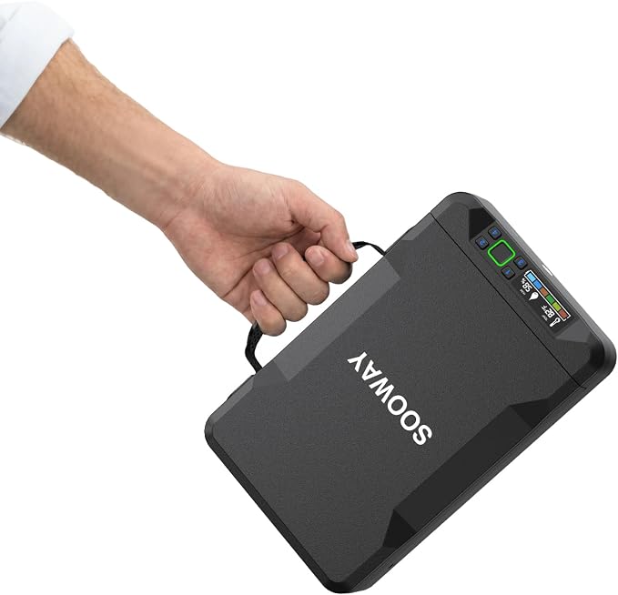 Gun Safe, Small Pistol Safe Biometric Gun Safe for Handgun, Portable Fingerprint Quick Access Gun Lock Box for Car Travel Nightstand Bedside by SOOWAY