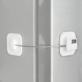 Refrigerator Lock, Heavy Duty Fridge Lock, Combination Lock for Refrigerator Cabinets, Drawers, Safety, Easy Install No Keys Needed (White-1Pack) by Coipdfty