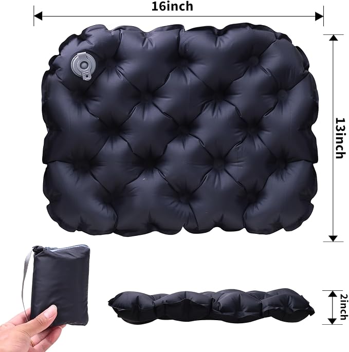 Inflatable Seat Cushion No Pump Needed for Stadium Seats Bleachers | Portable Lightweight Waterproof Pressure Relief Pad for Travel Camping Office Chair, Outdoor Sports Essential Support Cushion - Image 2