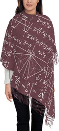 IBILIU Oversize Scarf for Women Floral Flower Purple Prune Color Scarf Tassel Scarves Fall Winter Shawl Wraps - 77.6 x 28.3in by IBILIU