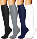 4 Pairs-Compression Socks for Women&Men Circulation-Best Support for Nurses,Running,Athletic by LaiteHebe