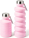 Nefeeko Collapsible Water Bottle, 27oz Reuseable BPA Free Silicone Foldable Water Bottles for Travel Gym Camping Hiking, Portable Leak Proof Sports Water Bottle with Carabiner | Foldable Water Bottles for Travel Gym Camping Hiking, Portable Leak Proof ... by Nefeeko