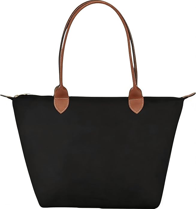 Large Tote Bag for Women Work, Lightweight Nylon Laptop Tote Handbag Purse Carryall with Compartments, Waterproof Travel bag | foldable tote bag by Numcig