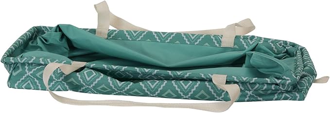 Household Essentials Rectangular Krush Container, All‑Purpose Utility Tote with Diamond Pattern, Teal - Image 4