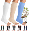 NEWZILL Compression Socks for Women & Men Circulation 20 mmHg, Graduated Open Toe, Cotton Compression Socks for Nurses by NEWZILL