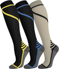 FuelMeFoot 3 Pack Copper Compression Socks - Compression Socks Women & Men Circulation - Best for Medical,Running,Athletic by FuelMeFoot