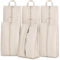 6 Pcs Shoe Bags for Travel - Travel Shoe Bag Set with Zipper and Handle, Shoe packing Organizer Bags for Suitcase, Gym, Carry On, Sneakers, Heels (beige) by Unknown