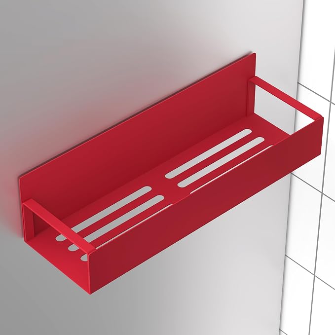 HuggieGems 4 Pack Magnetic Spice Storage Rack Organizer for Refrigerator and Oven, Red Fridge Organizers and Storage | Magnetic Shelves Heavy Duty for Fridge in Kitchen, Seasoning Storage Organizer, For Oven Washer and Dryer, For Heavier Items - Image 6