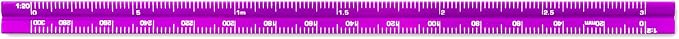 Alumicolor Aluminum Engineer Metric Pocket Drafting Scale, 15CM, Purple - Image 4