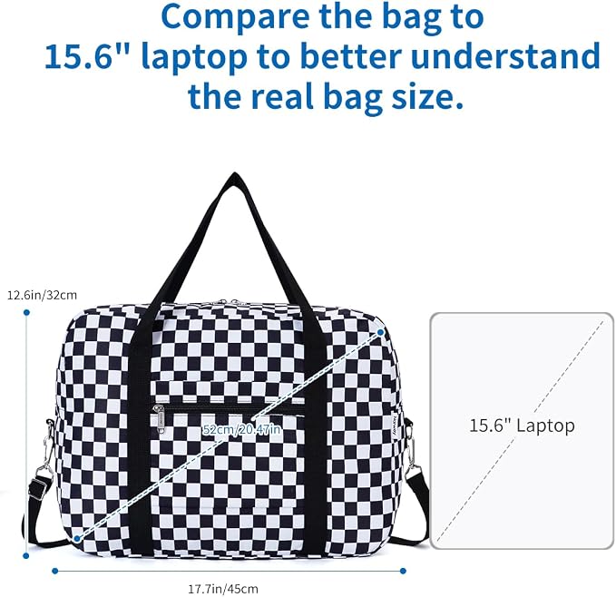 For Spirit Airlines Personal Item Bag Foldable Travel Duffel Bag Tote Carry on Luggage Duffle Overnight for Women and Men - Image 8