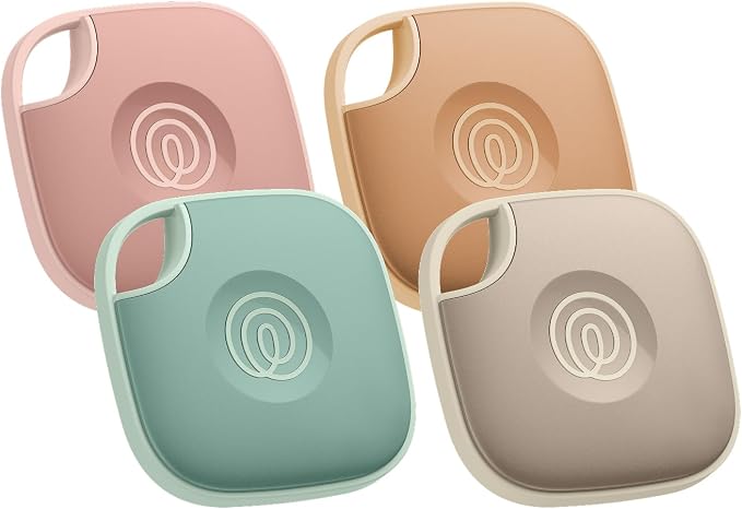 Life360 Tile - Bluetooth Tracker, Keys Finder and Item Locator for Keys, Bags and More. Phone Finder. Both iOS and Android Compatible. 4-Pack (Colors) by Life360