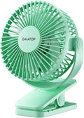 Gaiatop Portable Clip on Fan Battery Operated, Small Powerful 3 Speed Quiet 360° Rotate, USB Rechargeable Mini Personal Cooling Fan for Desk Table Home Office Stroller Camping Women Gifts Green | Battery Operated, Small 3 Speed 360° Rotate, Cooling for... by GAIATOP