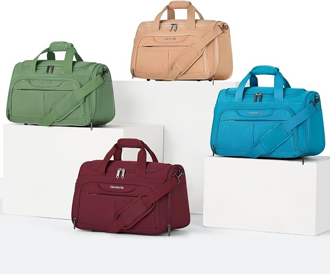 Hanke Small Underseat Carry On Luggage Bags for Travel with 10 Pockets. | Airline Approved Foldable Personal Bag w/ Luggage Sleeve; Tote Duffle & Bento Bag, Flight Attendant Weekender for Men & Women - Image 10