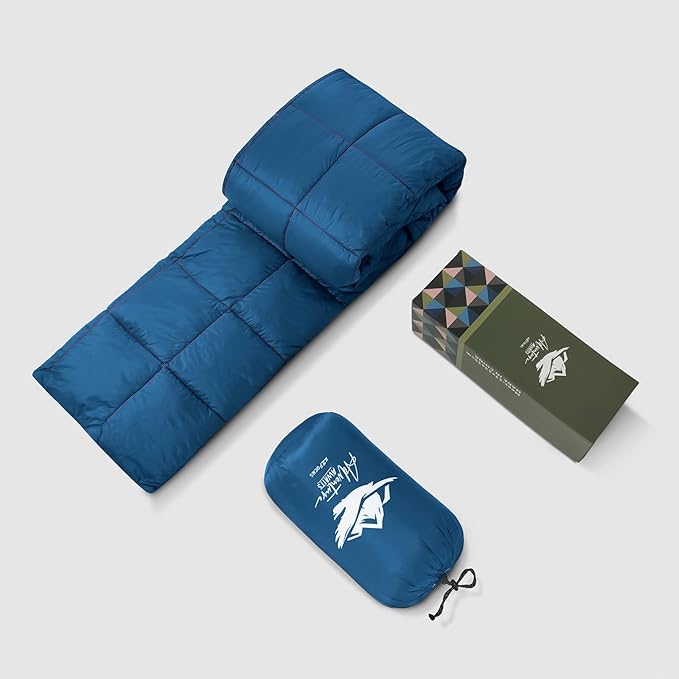 Camping Blanket,Lightweight Puffy Blanket Packable Down Alternative Throw Blanket Waterproof Windproof for Outdoors, Travel, Beach, Airplane, Hiking - Image 5