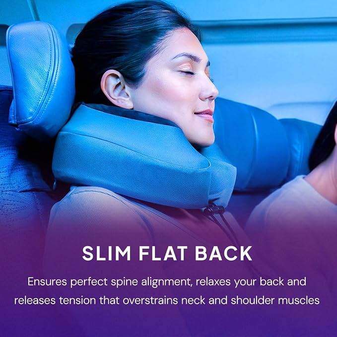 Cabeau Evolution S3 Airplane Travel Pillow for Long Flights - Supportive Memory Foam Body Positioner with Seat Straps to Secure Your Head and Neck and Provides 360 Support (Jet Black) - Image 6