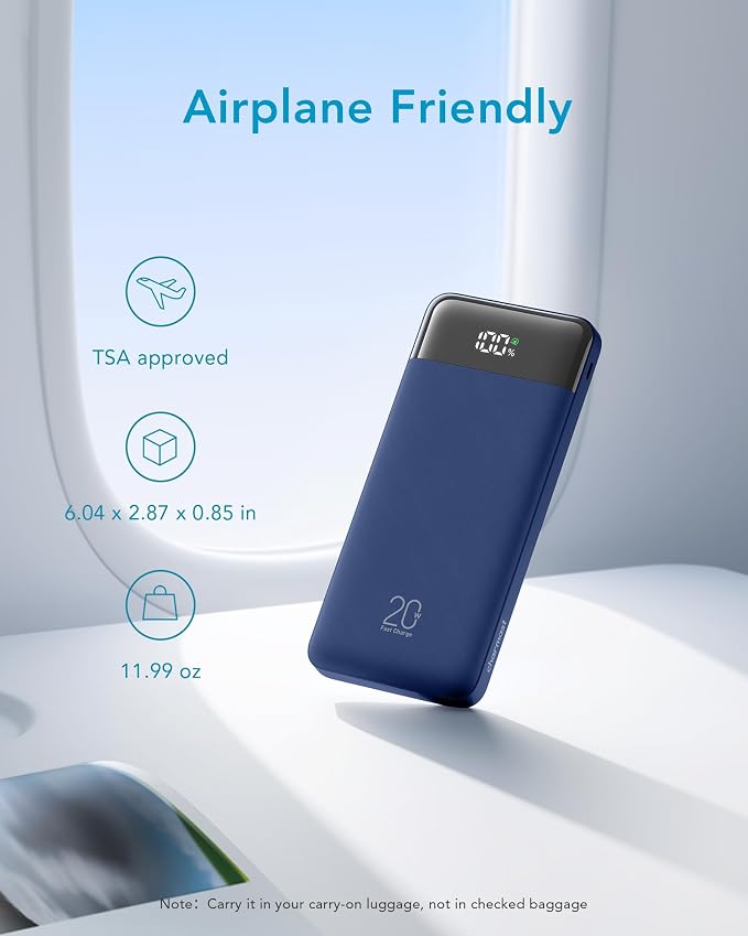 charmast Portable Charger Built-in Cables, 20000mAh Power Bank 6-Output | Travel Fast Charging Battery Pack for iPhone 17/16/15 Samsung Android, Flight-Approved, Multi-Device, USB-C & USB-A, LED % - Image 5