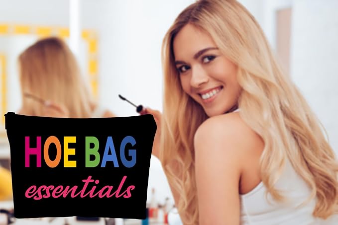 ZUYUROU Funny Gifts for Women, Girls - Cool Hostess Gift Ideas for Birthday, Weekend Fun - Makeup Travel Bag - Black - Image 6