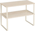 SONGMICS Cabinet Organizer Shelf, Set of 2 Spice Rack, Kitchen Storage | Kitchen Counter Storage Spice Rack, Particleboard, Steel, Travertine Beige and Cream White, BYSTRO Collection UKCS025L01 by Unknown